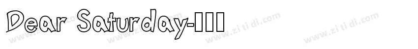 Dear Saturday字体转换